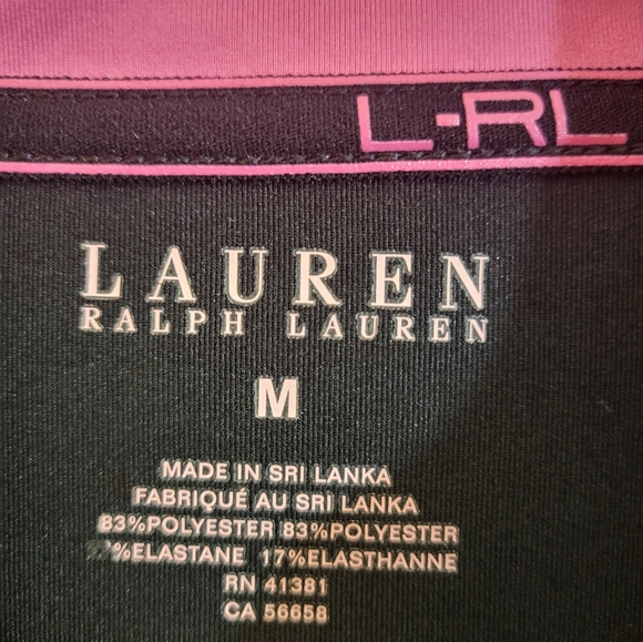 Lauren Ralph Lauren Long Sleeve Quarter Zip Black Athletic Polo Size Medium - Picture 4 of 9
